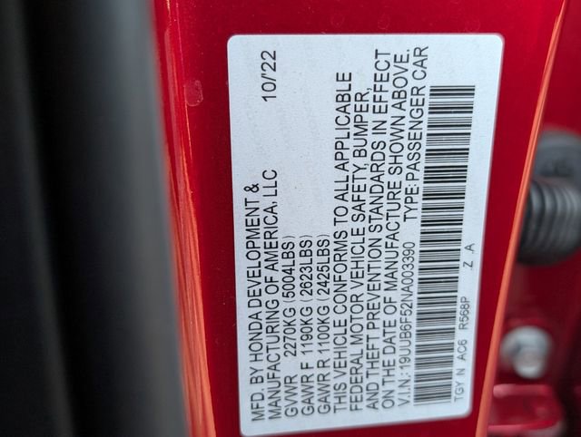 Certified 2022 Acura TLX SH-AWD w/ A-SPEC Pkg image 39