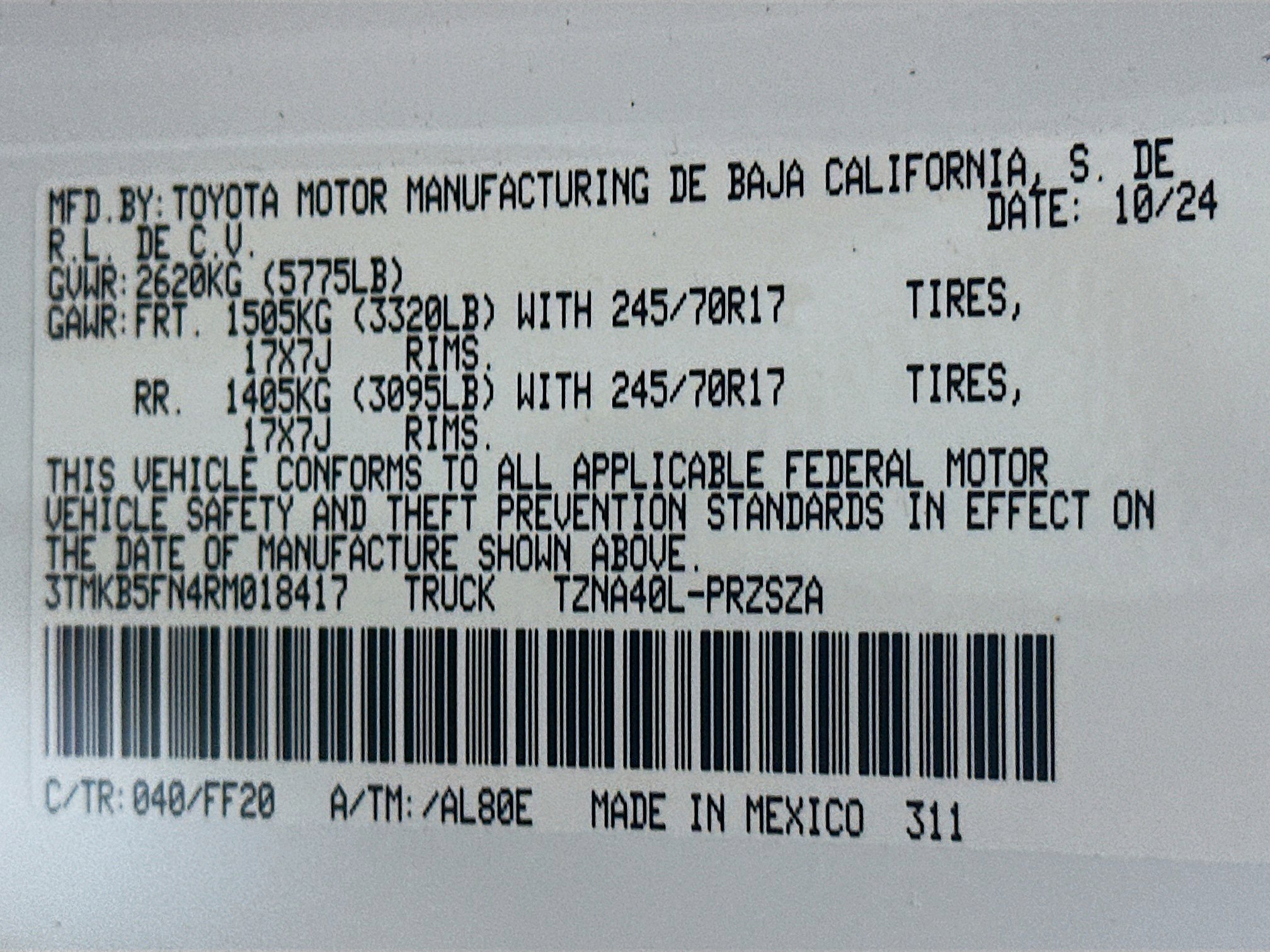 Used 2024 Toyota Tacoma SR5 image 12