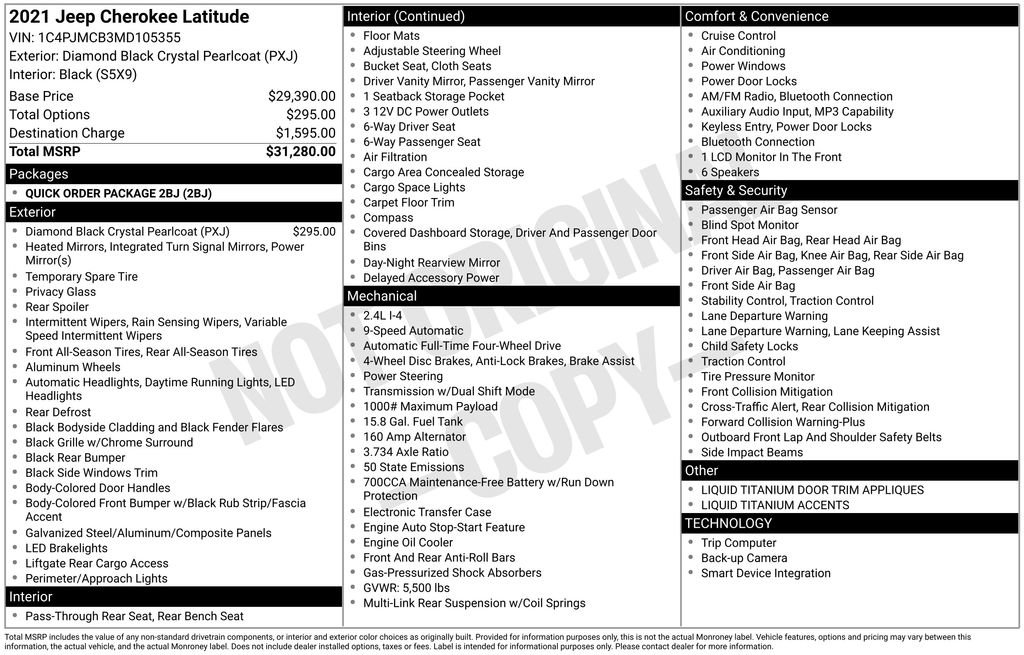 Used 2021 Jeep Cherokee Latitude image 15