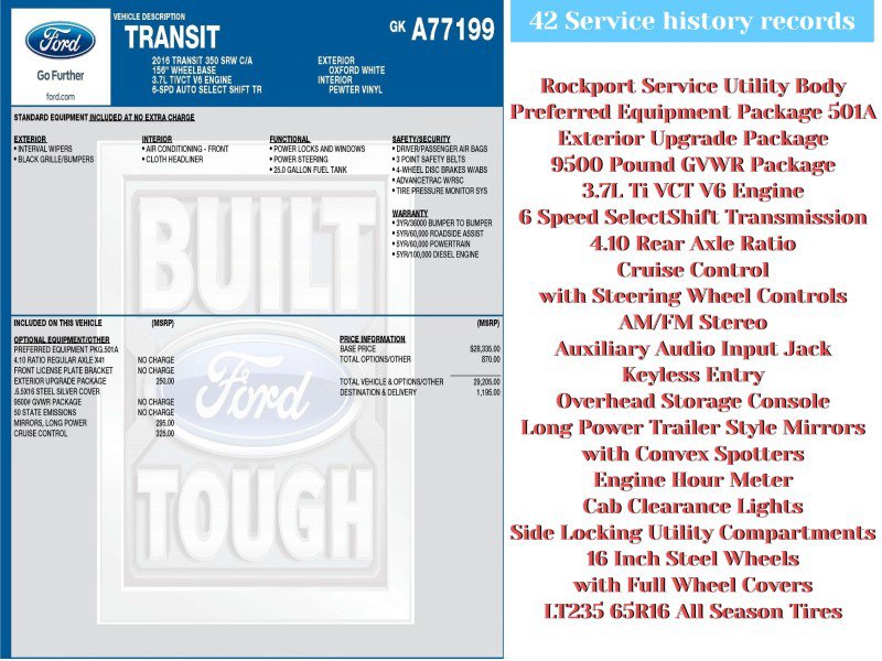Used 2016 Ford Transit 350 156 w/ Exterior Upgrade Package image 2