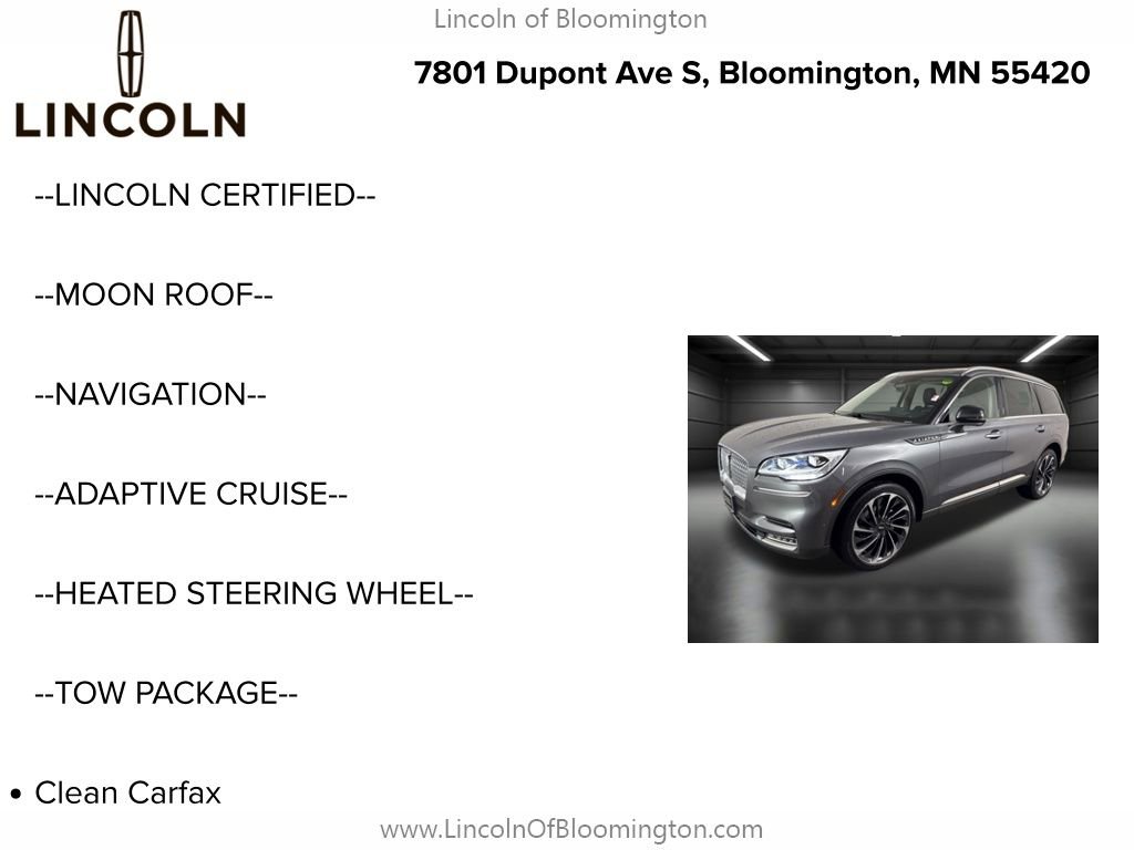 Certified 2022 Lincoln Aviator Reserve w/ Equipment Group 201A image 5
