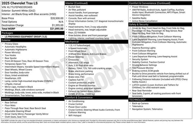 Certified 2025 Chevrolet Trax LS image 39