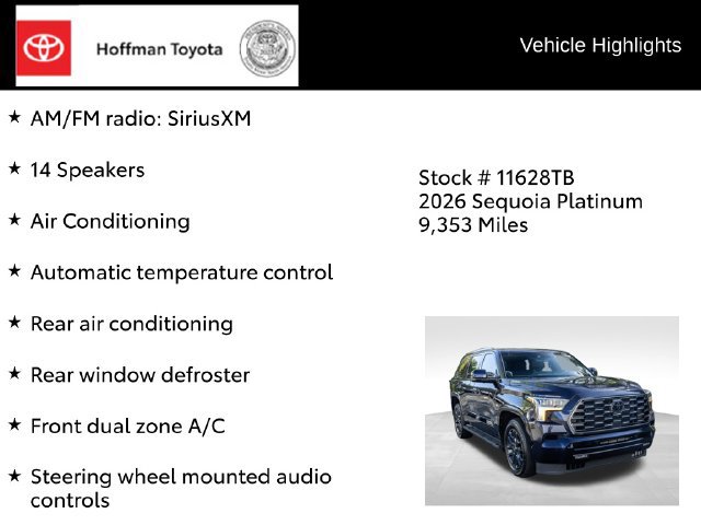 Certified 2026 Toyota Sequoia Platinum AWD/4WD image 15