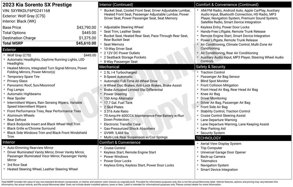 Used 2023 Kia Sorento SX image 13