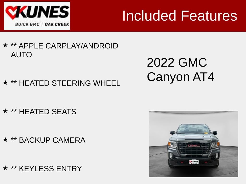 Used 2022 GMC Canyon AT4 AWD/4WD image 2