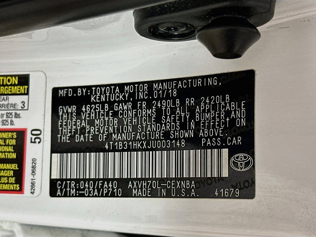 Used 2018 Toyota Camry LE w/ Audio Package FWD image 38