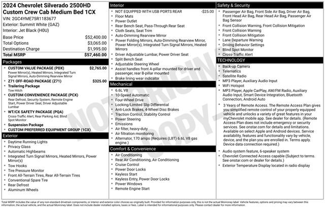 Used 2024 Chevrolet Silverado 2500 Custom w/ Custom Value Package AWD/4WD image 26