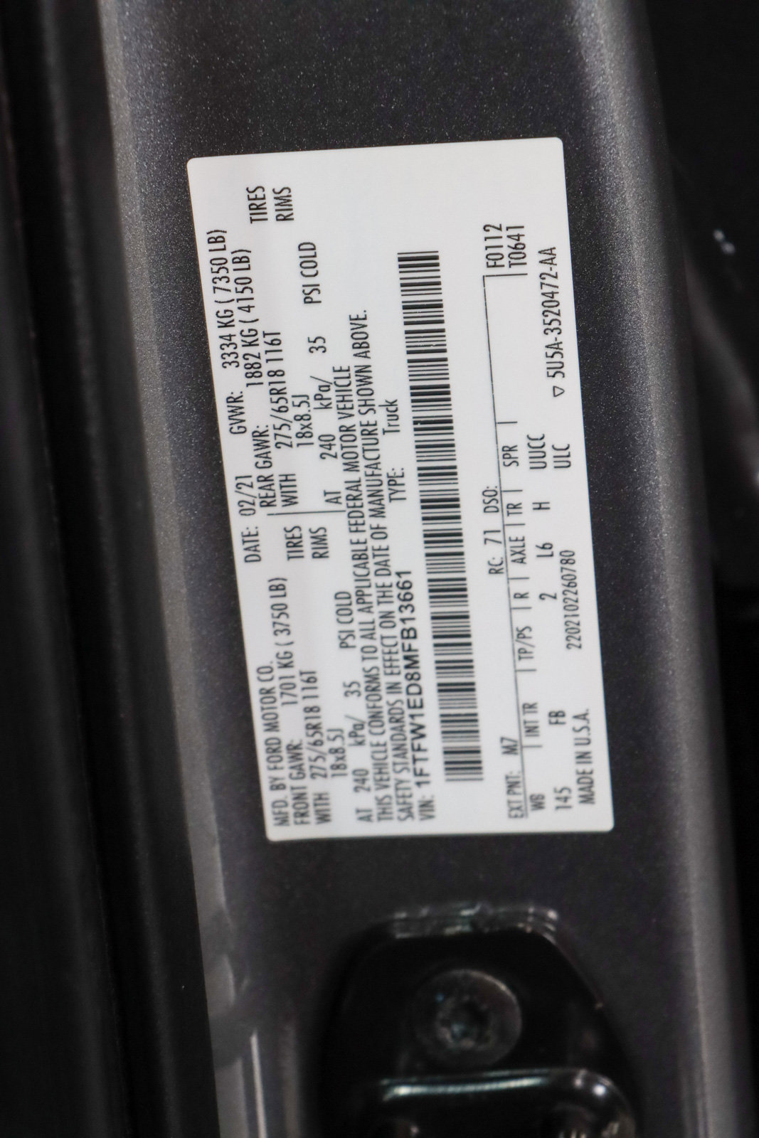 Used 2021 Ford F150 XLT w/ Equipment Group 302A High AWD/4WD image 33