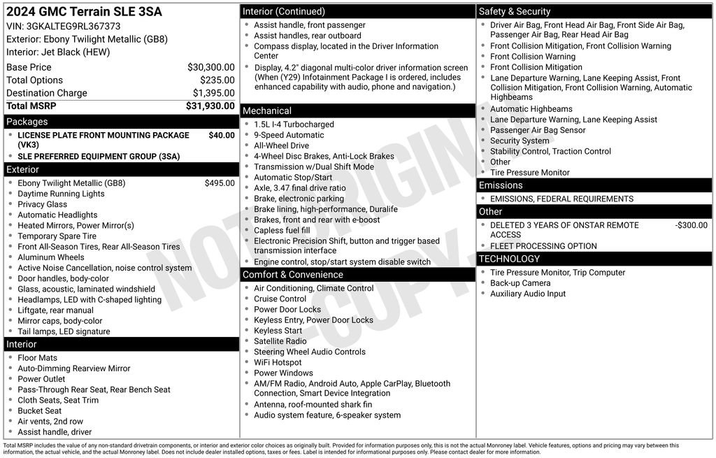 Used 2024 GMC Terrain SLE image 38