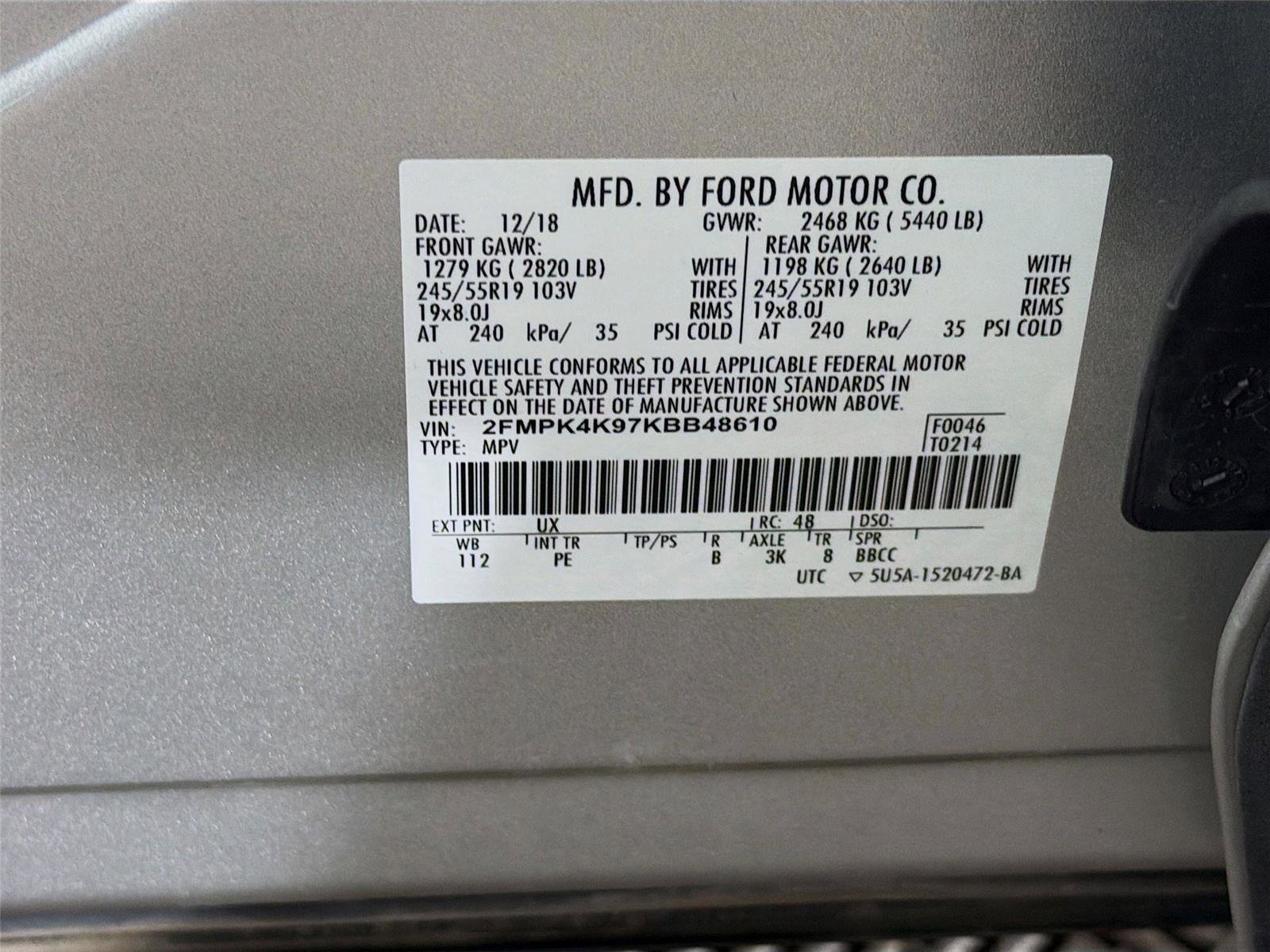 Used 2019 Ford Edge Titanium w/ Equipment Group 301A AWD/4WD image 33