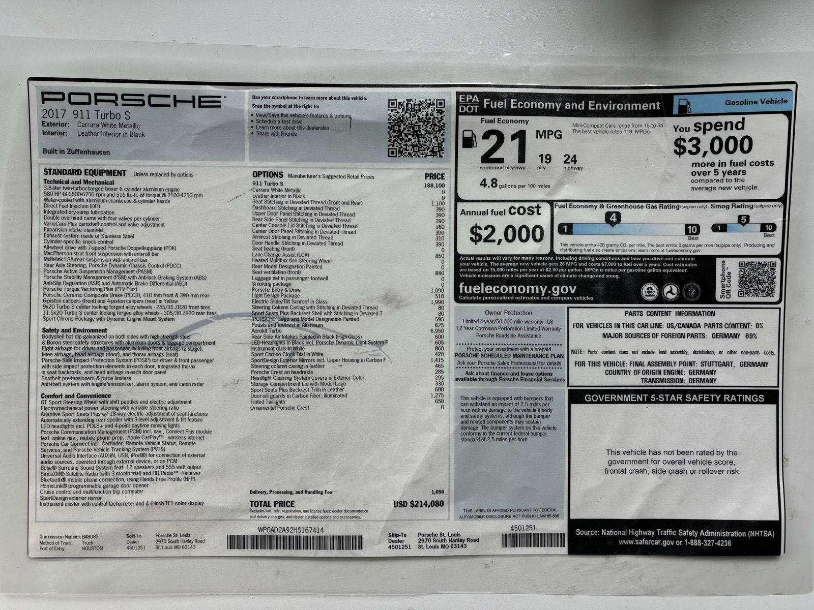 Used 2017 Porsche 911 Turbo S image 12