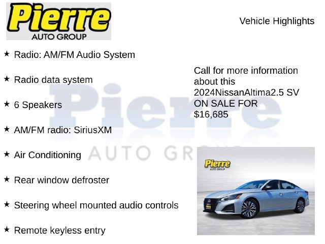 Used 2024 Nissan Altima 2.5 SV FWD image 7