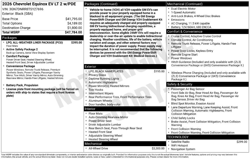New 2026 Chevrolet Equinox EV LT AWD/4WD image 5