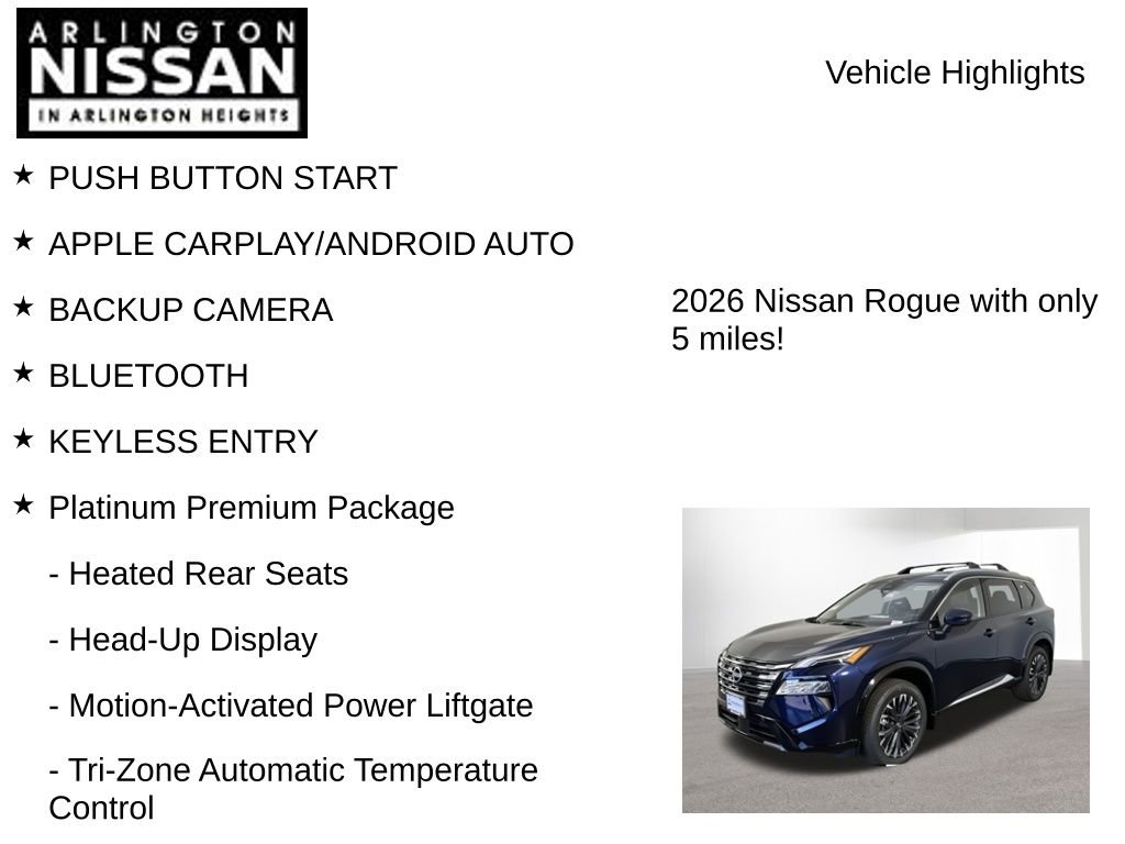 New 2026 Nissan Rogue Platinum w/ Platinum Premium Package image 8