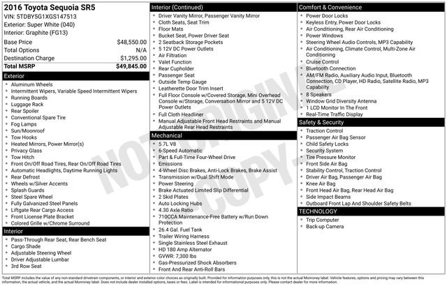 Used 2016 Toyota Sequoia SR5 AWD/4WD image 33