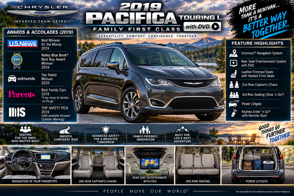 Used 2019 Chrysler Pacifica Touring-L w/ Advanced Safetytec Group FWD image 2