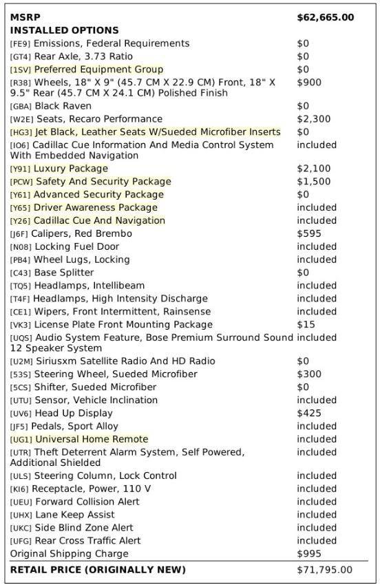 Used 2016 Cadillac ATS V w/ Luxury Package RWD image 4