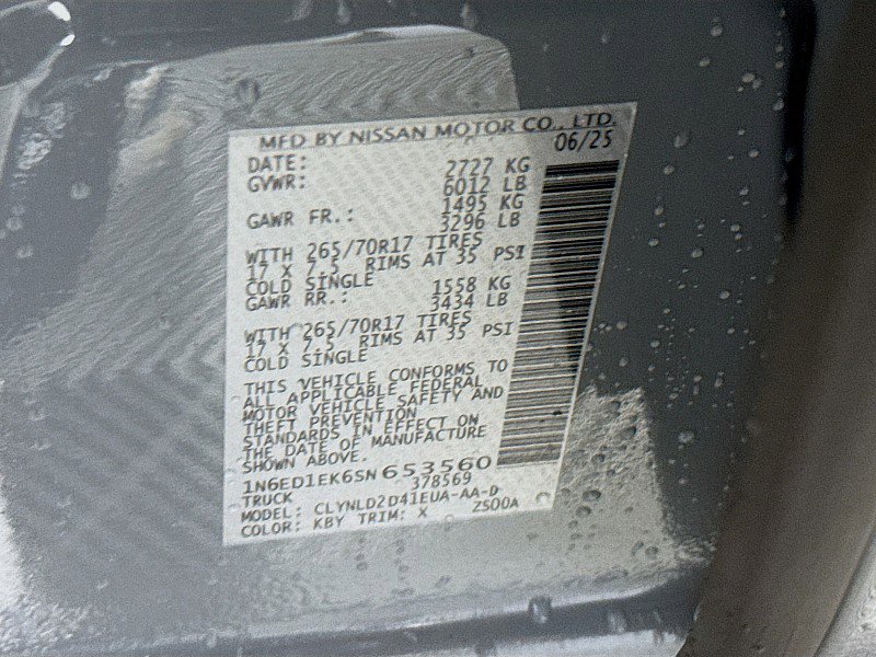 New 2025 Nissan Frontier PRO-4X w/ Interior Protection Package image 29