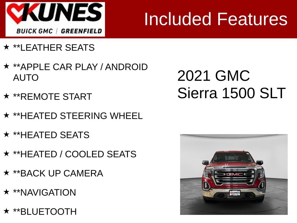 Used 2021 GMC Sierra 1500 SLT w/ SLT Premium Plus Package AWD/4WD image 2