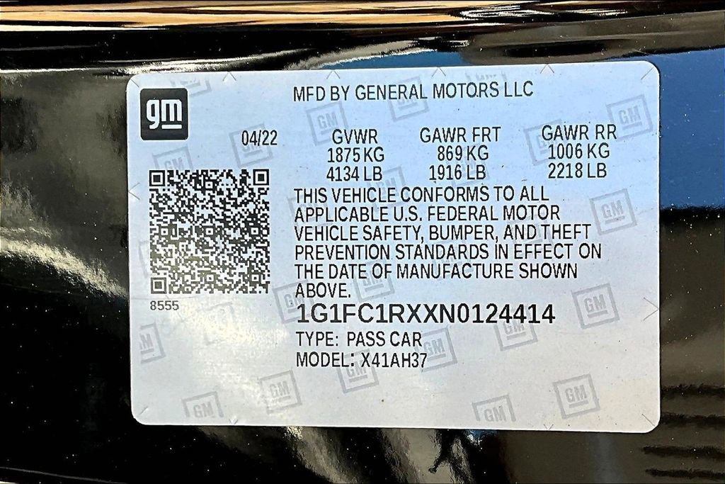 Used 2022 Chevrolet Camaro LT RWD image 19