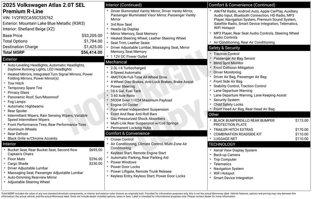 Used 2025 Volkswagen Atlas SEL Premium R-Line image 5