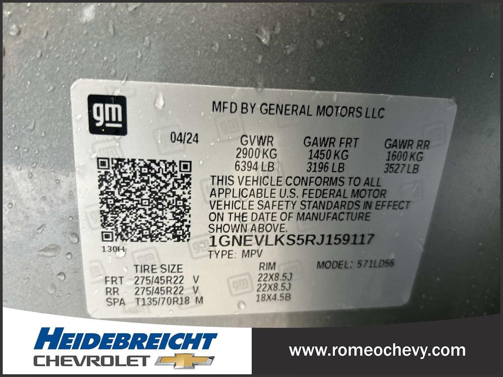 Used 2024 Chevrolet Traverse RS w/ LPO, Floor Liner Package image 8