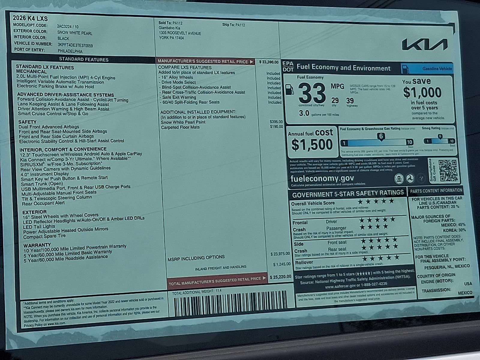 New 2026 Kia K4 FWD image 22