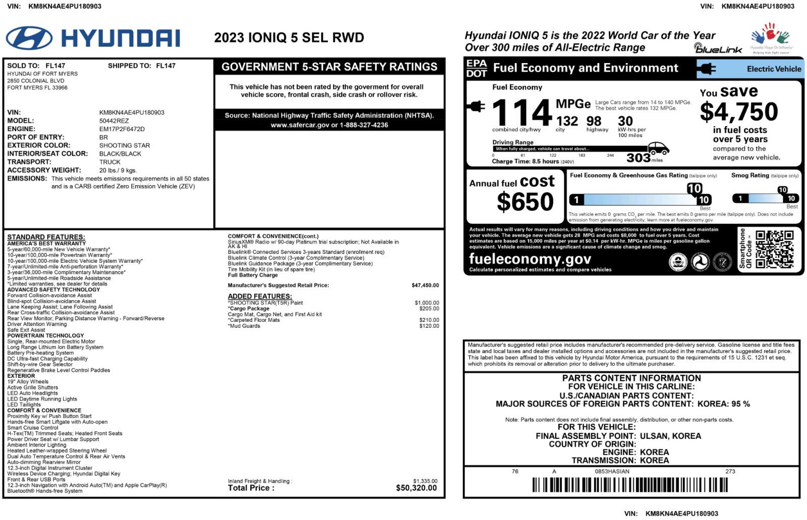 Used 2023 Hyundai Ioniq 5 SEL w/ Cargo Package image 52