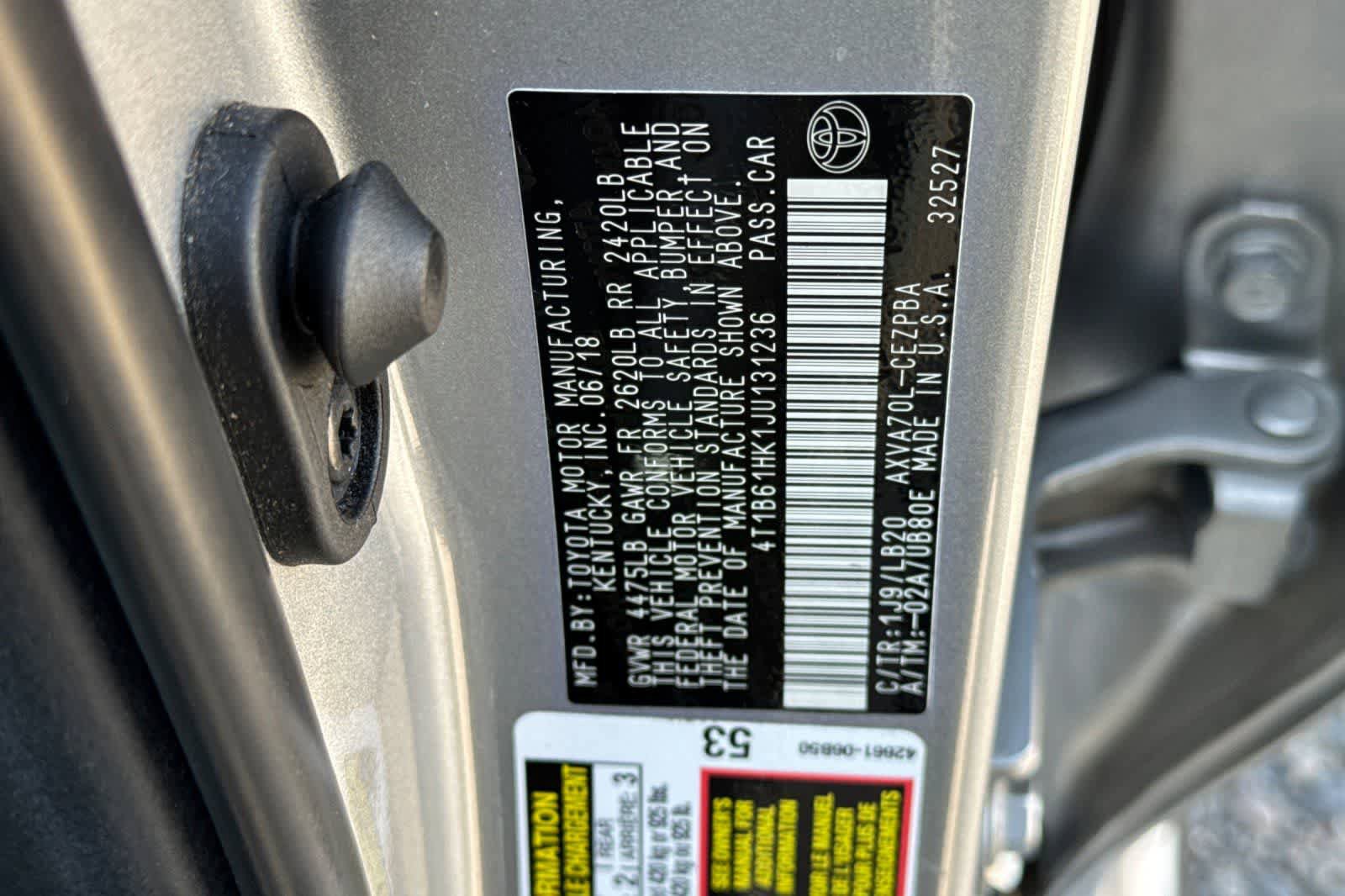 Used 2018 Toyota Camry XSE w/ Accessory Appearance Package FWD image 32