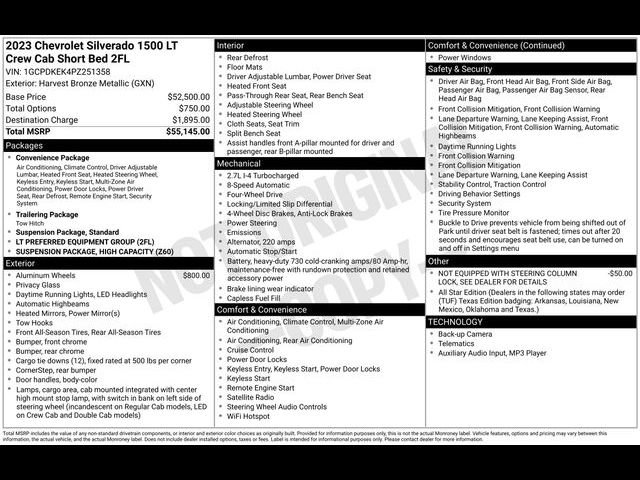 Certified 2023 Chevrolet Silverado 1500 LT AWD/4WD image 30