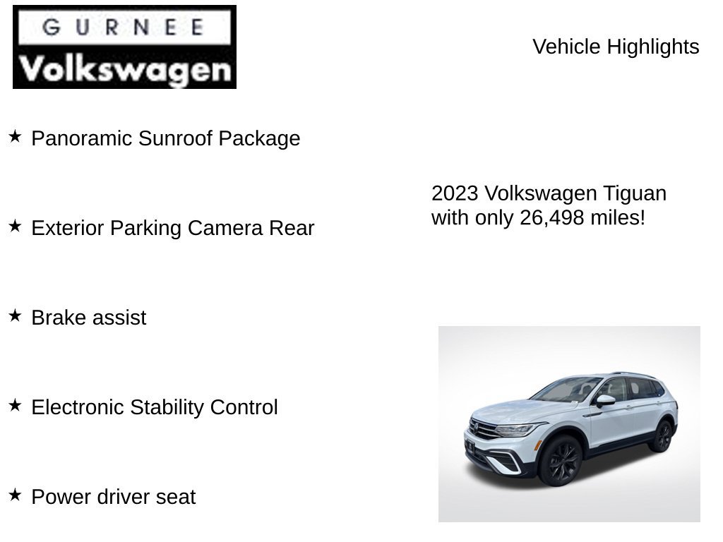 Used 2023 Volkswagen Tiguan SE w/ Panoramic Sunroof Package AWD/4WD image 8