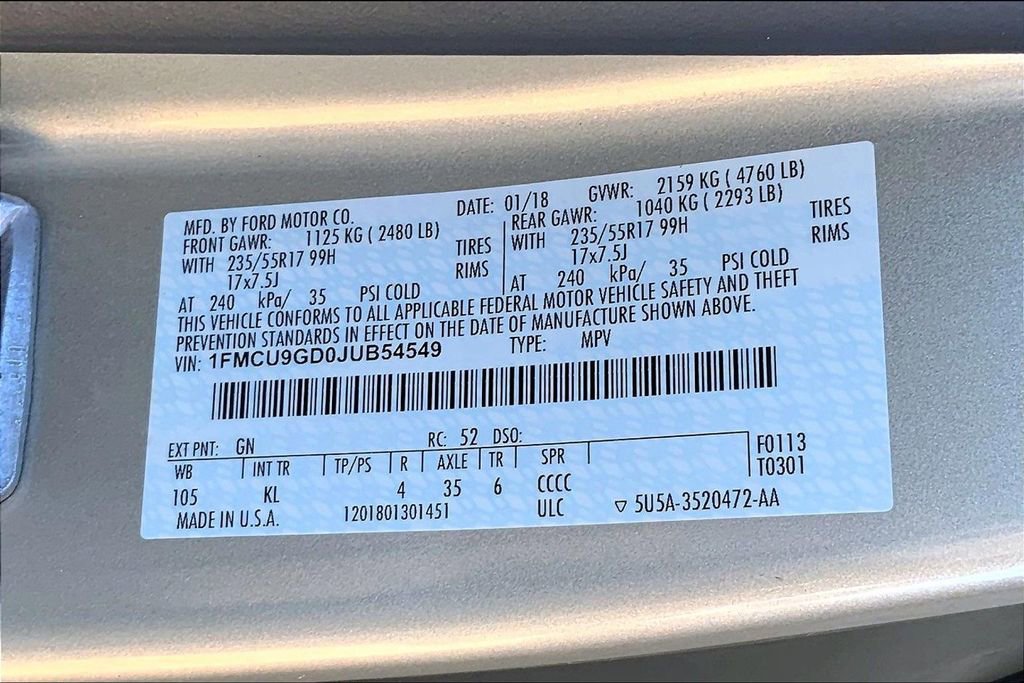 Used 2018 Ford Escape SE image 33