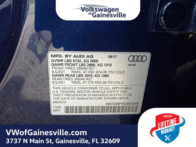 Used 2018 Audi SQ5 Prestige w/ Prestige Package AWD/4WD image 29