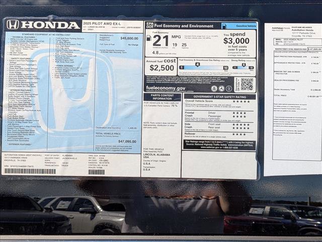 New 2025 Honda Pilot EX-L image 17