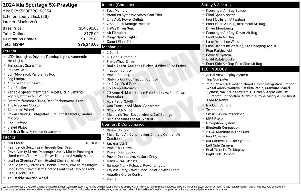 Used 2024 Kia Sportage SX FWD image 5