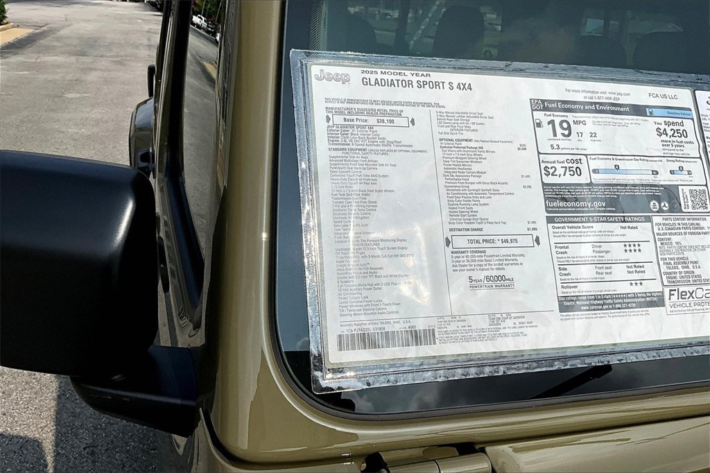 New 2025 Jeep Gladiator Sport AWD/4WD image 37