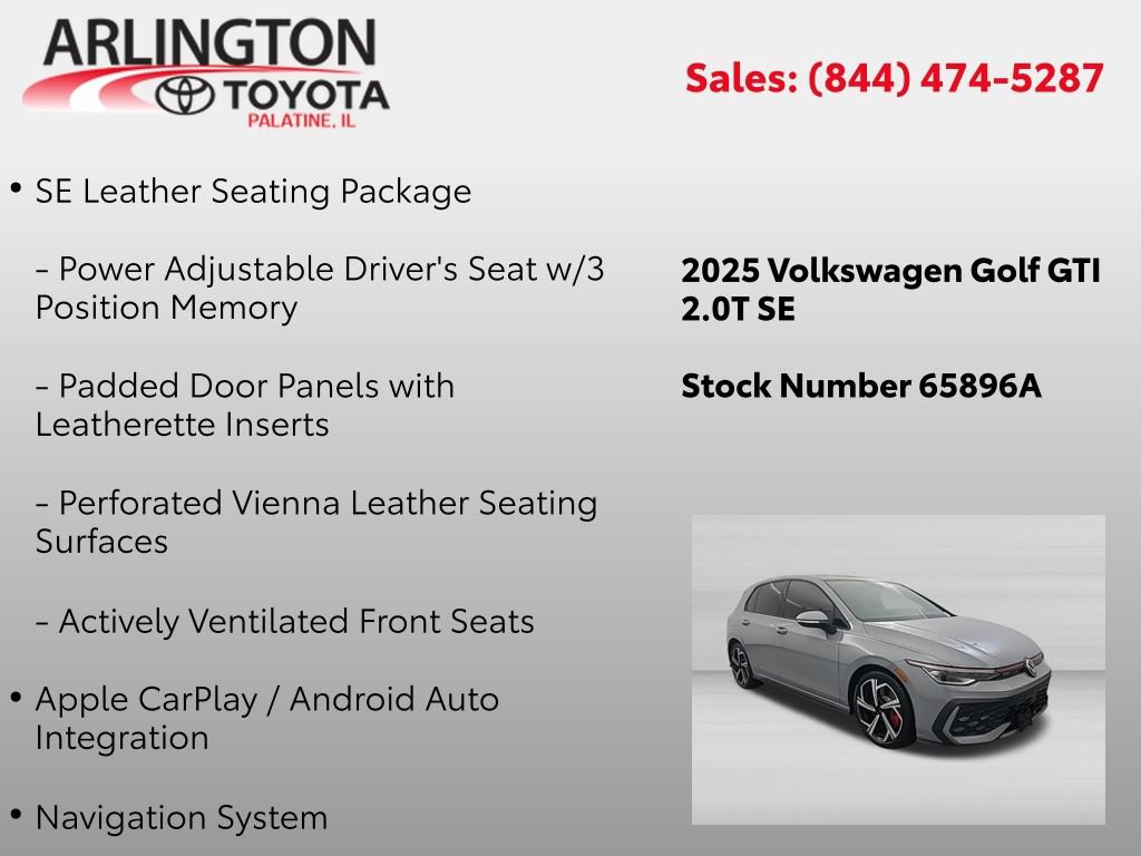 Used 2025 Volkswagen GTI SE FWD image 2