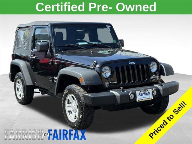 Certified 2015 Jeep Wrangler Sport w/ Connectivity Group