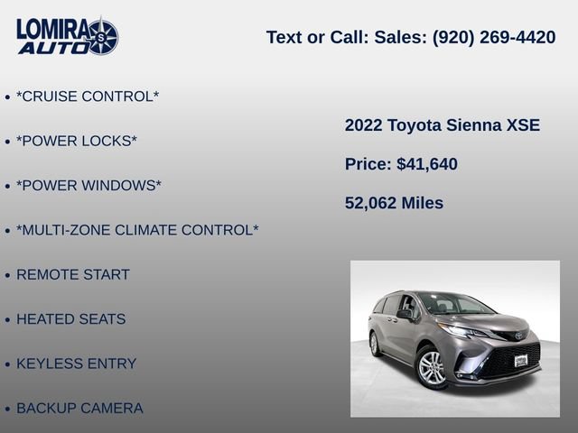 Used 2022 Toyota Sienna XSE AWD/4WD image 14