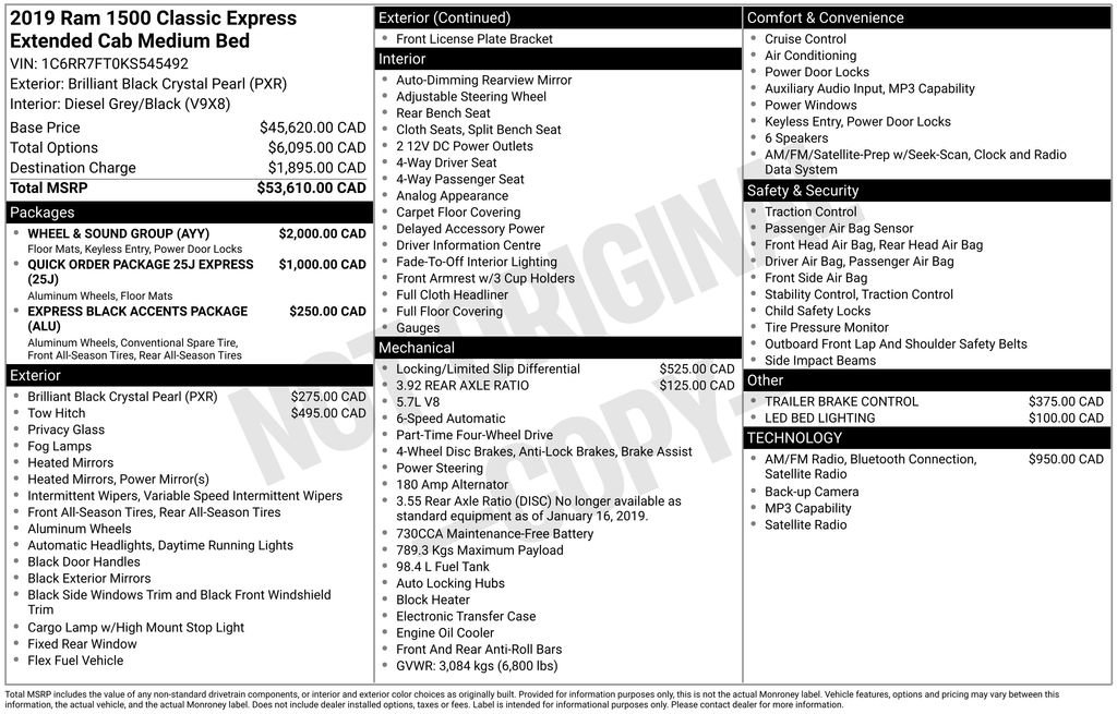 Used 2019 RAM 1500 Express w/ Wheel & Sound Group AWD/4WD image 4
