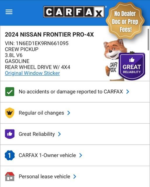 Used 2024 Nissan Frontier PRO-4X w/ Pro Premium Package AWD/4WD image 3