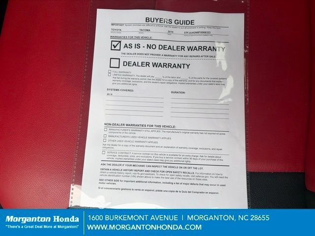 Used 2015 Toyota Tacoma PreRunner w/ SR5 Package RWD image 25
