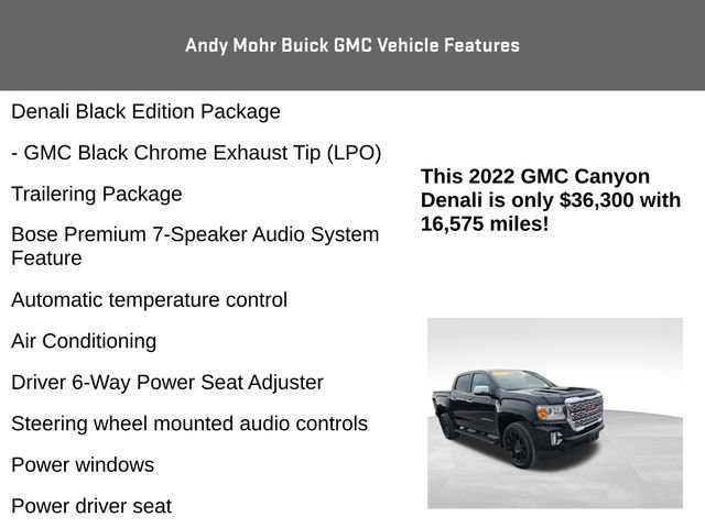 Used 2022 GMC Canyon Denali w/ Denali Black Edition Package image 12