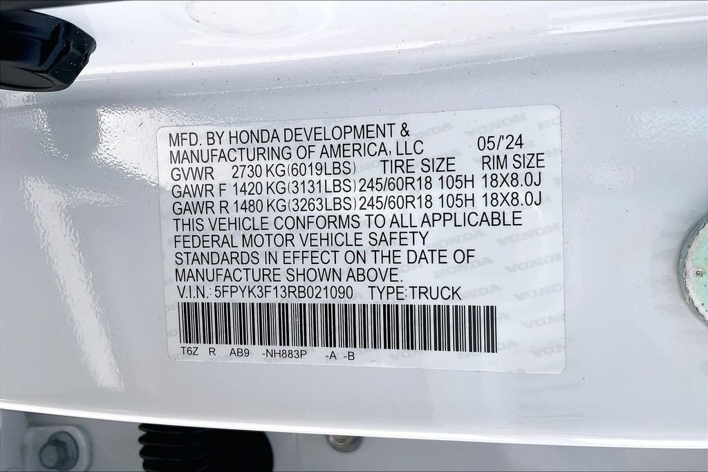 Used 2024 Honda Ridgeline Sport image 19