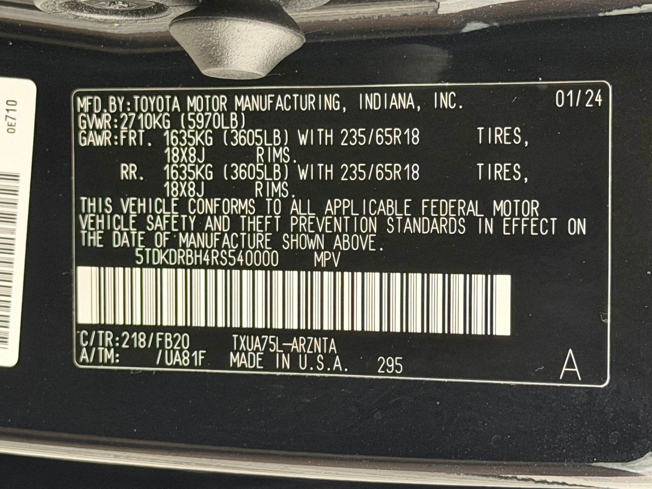 Certified 2024 Toyota Highlander LE image 29