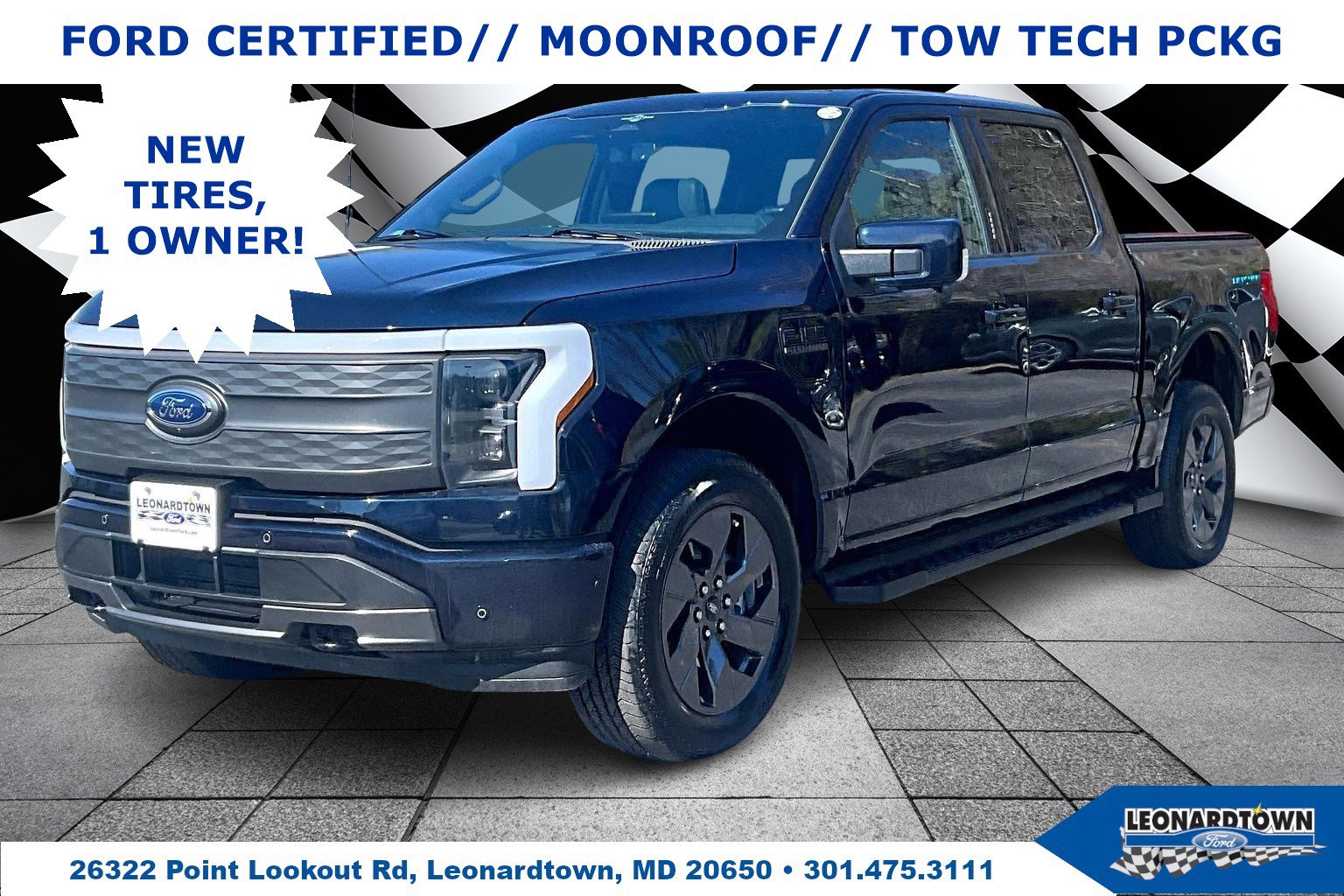 Certified 2023 Ford F150 Lightning Lariat w/ Equipment Group 511A High image 1