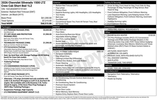 New 2026 Chevrolet Silverado 1500 LTZ w/ LTZ Premium Package image 5