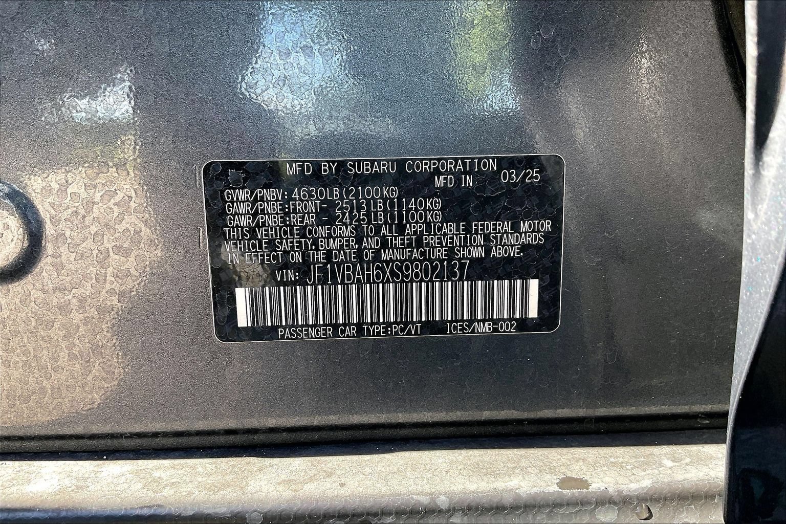 Certified 2025 Subaru WRX Premium w/ Popular Package #2A AWD/4WD image 34