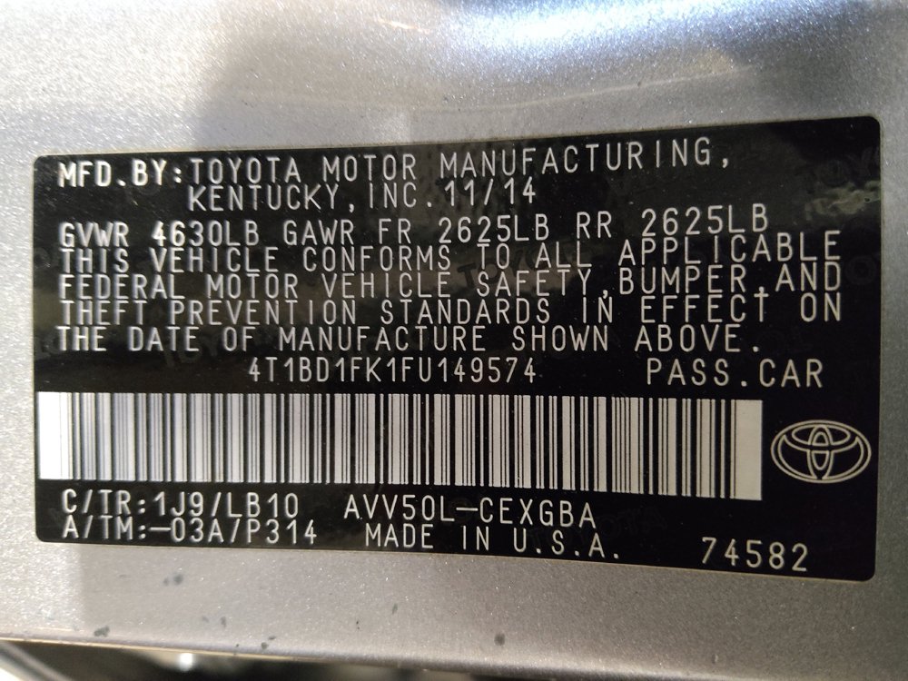 Used 2015 Toyota Camry XLE w/ Moonroof Package FWD image 33