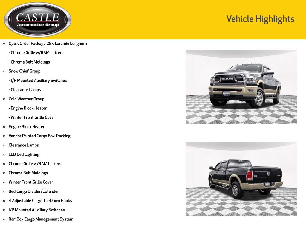 Used 2017 RAM 3500 Laramie Longhorn w/ Snow Chief Group AWD/4WD image 4